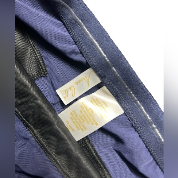 ANNE COLE Navy Live in Color Tummy Control Skirted Bikini Swim Bottom Sz L NWOT - Picture 6 of 11